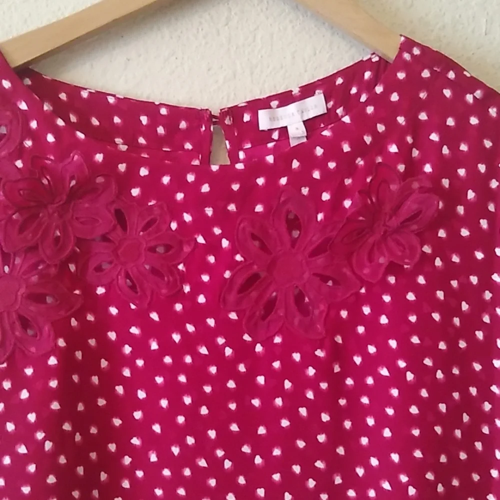 Rebecca Taylor Red Floral Eyelet Top - Picture 4 of 9